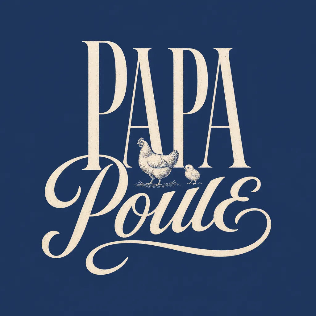 Visuel Papa Poule typographie