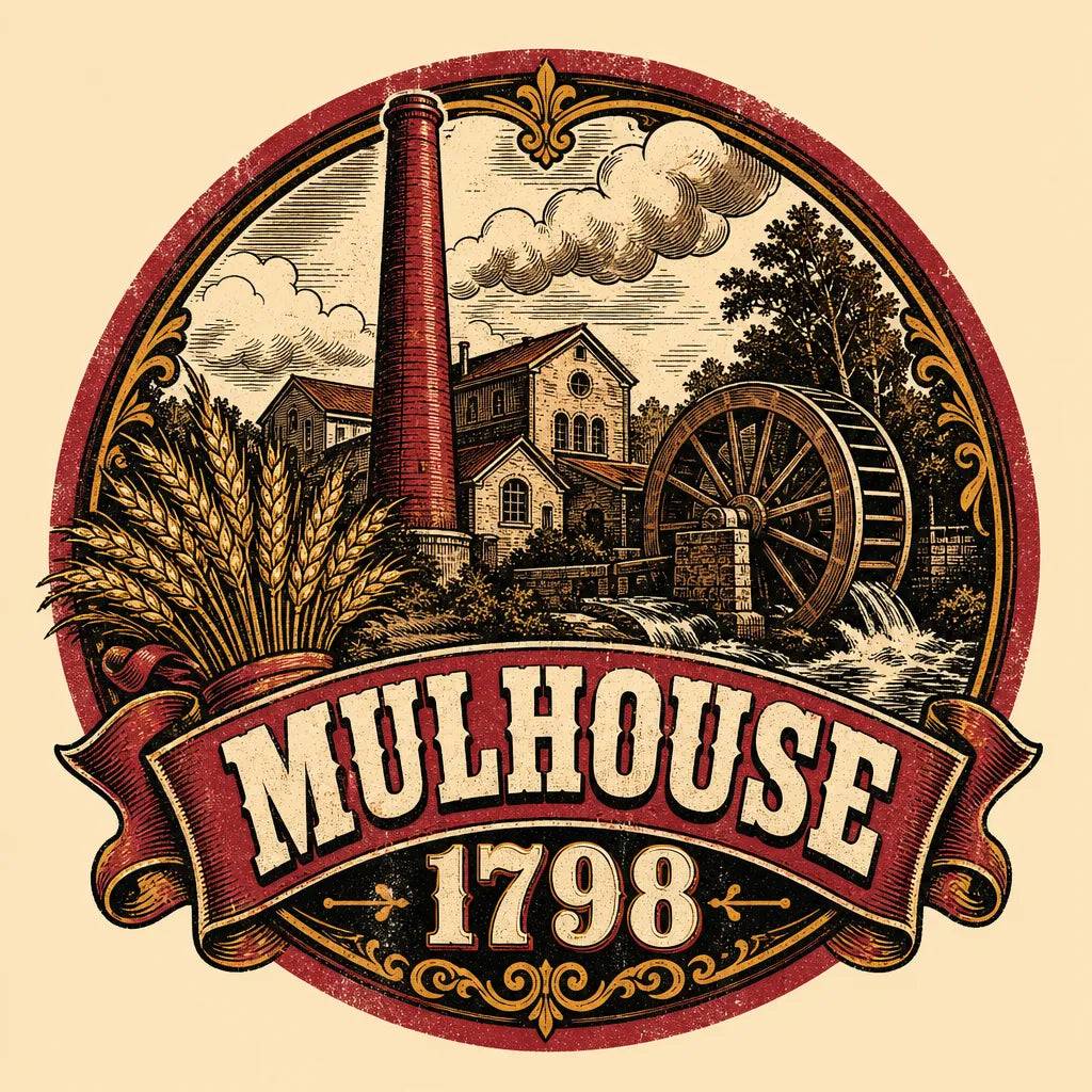 Visuel emblème vintage Mulhouse 1798