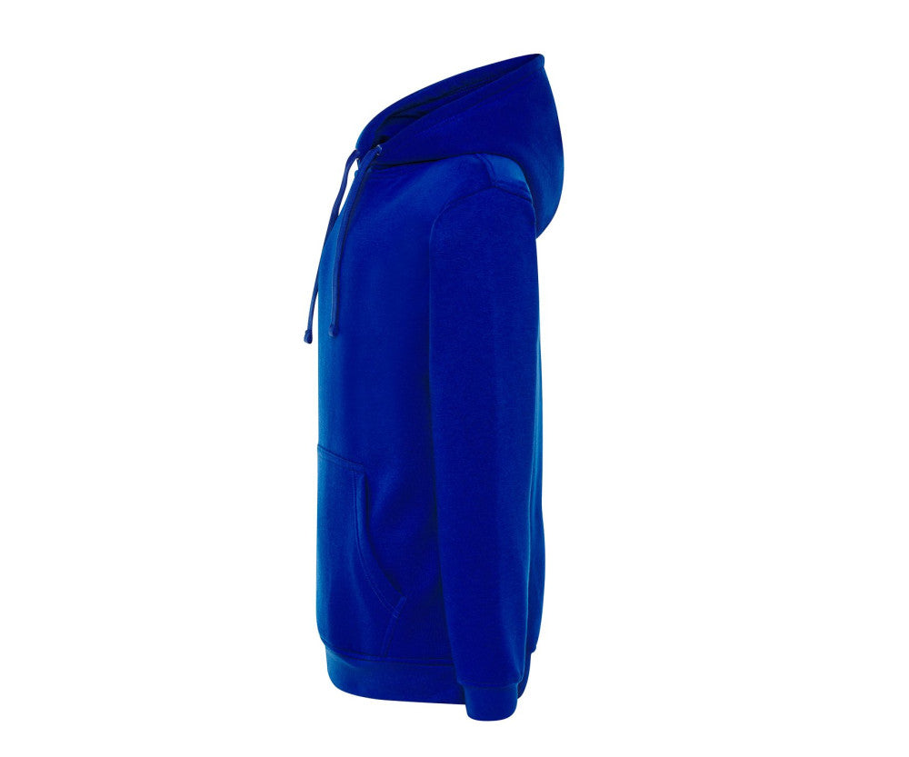 Sweat à capuche kangourou bleu royal personnalisable - côté