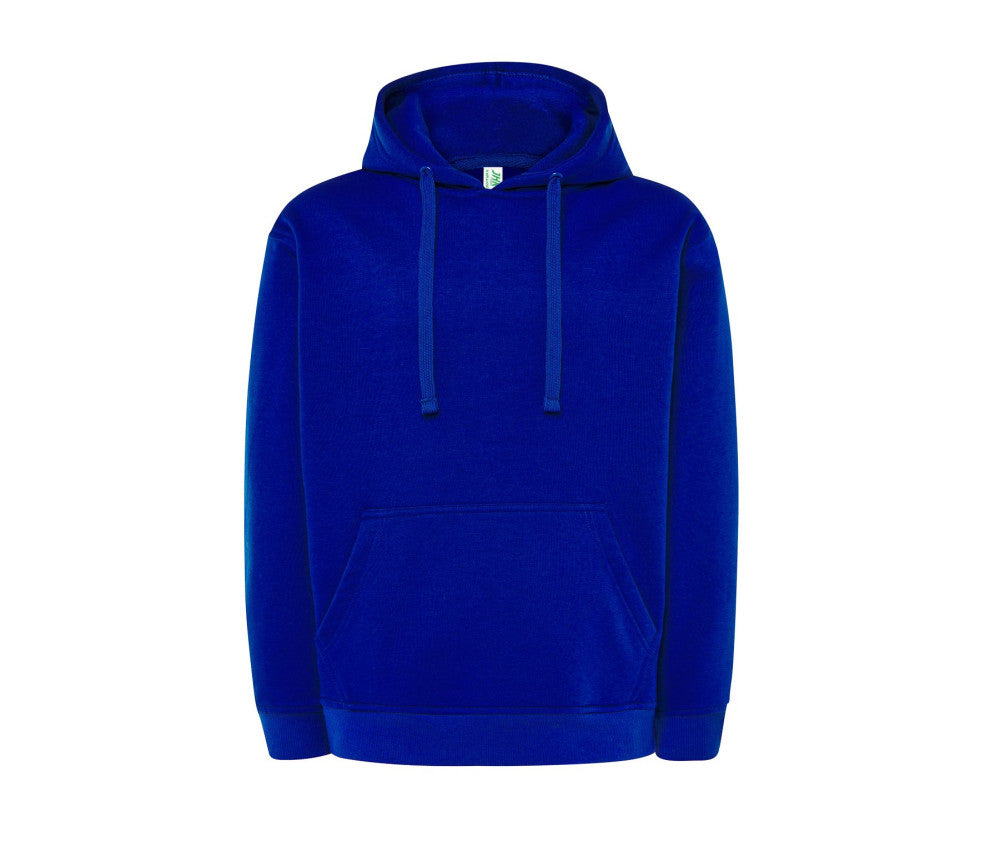 Sweat à capuche kangourou bleu royal personnalisable - face