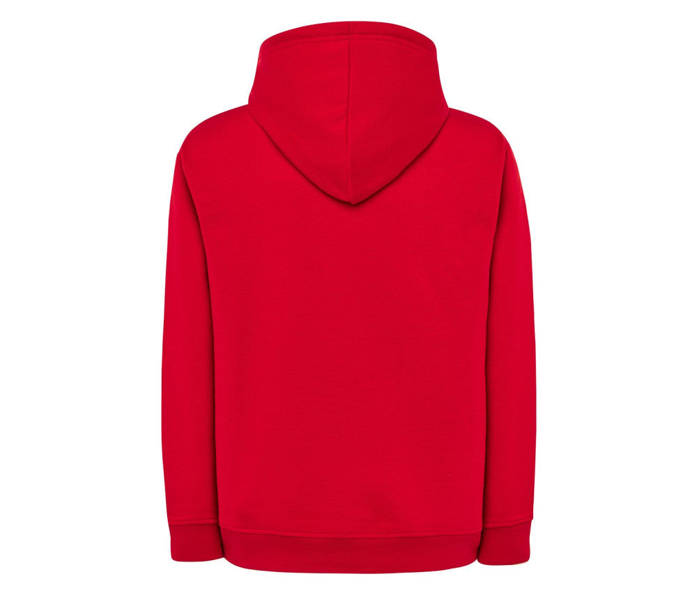 Sweat à capuche kangourou rouge personnalisable - dos