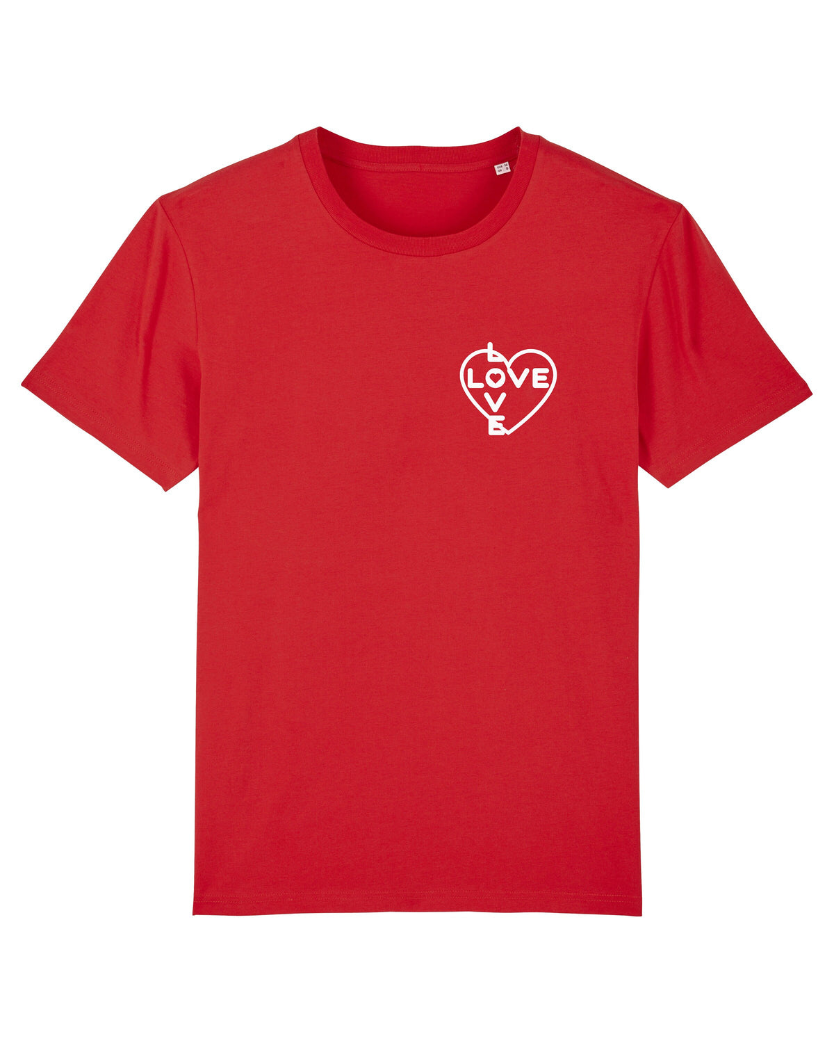 T-shirt rouge unisexe LoveX2