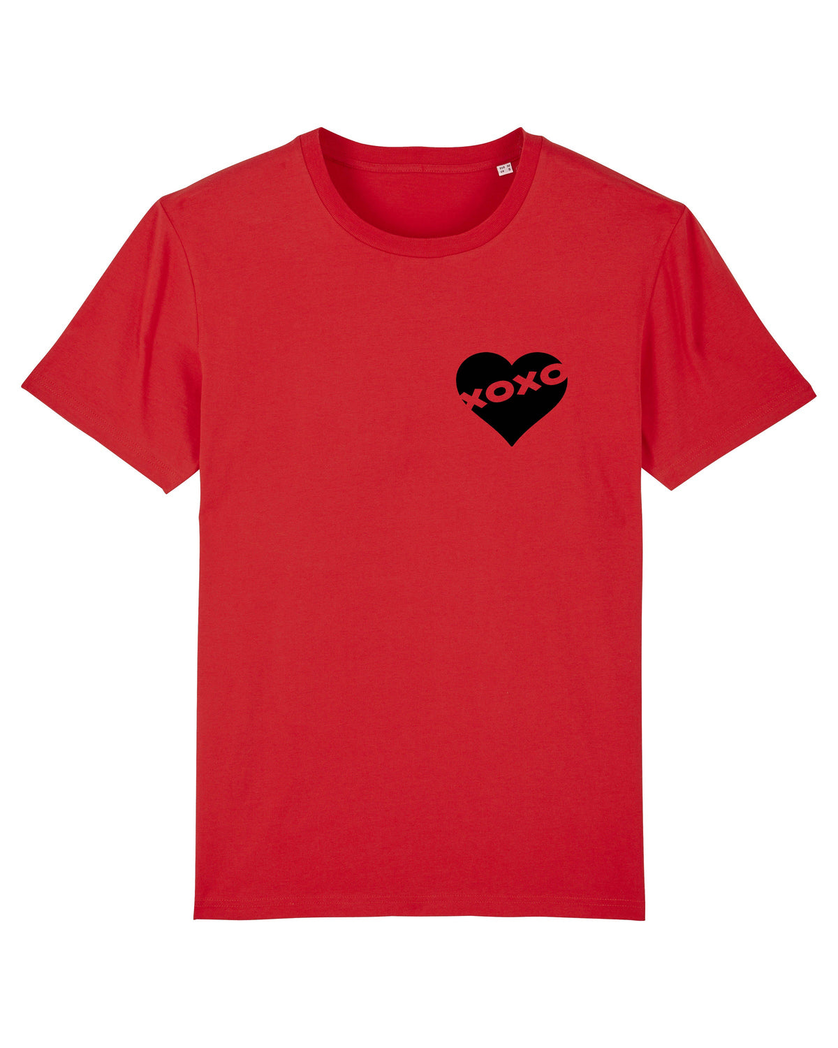 T-shirt rouge unisexe Xoxoheart
