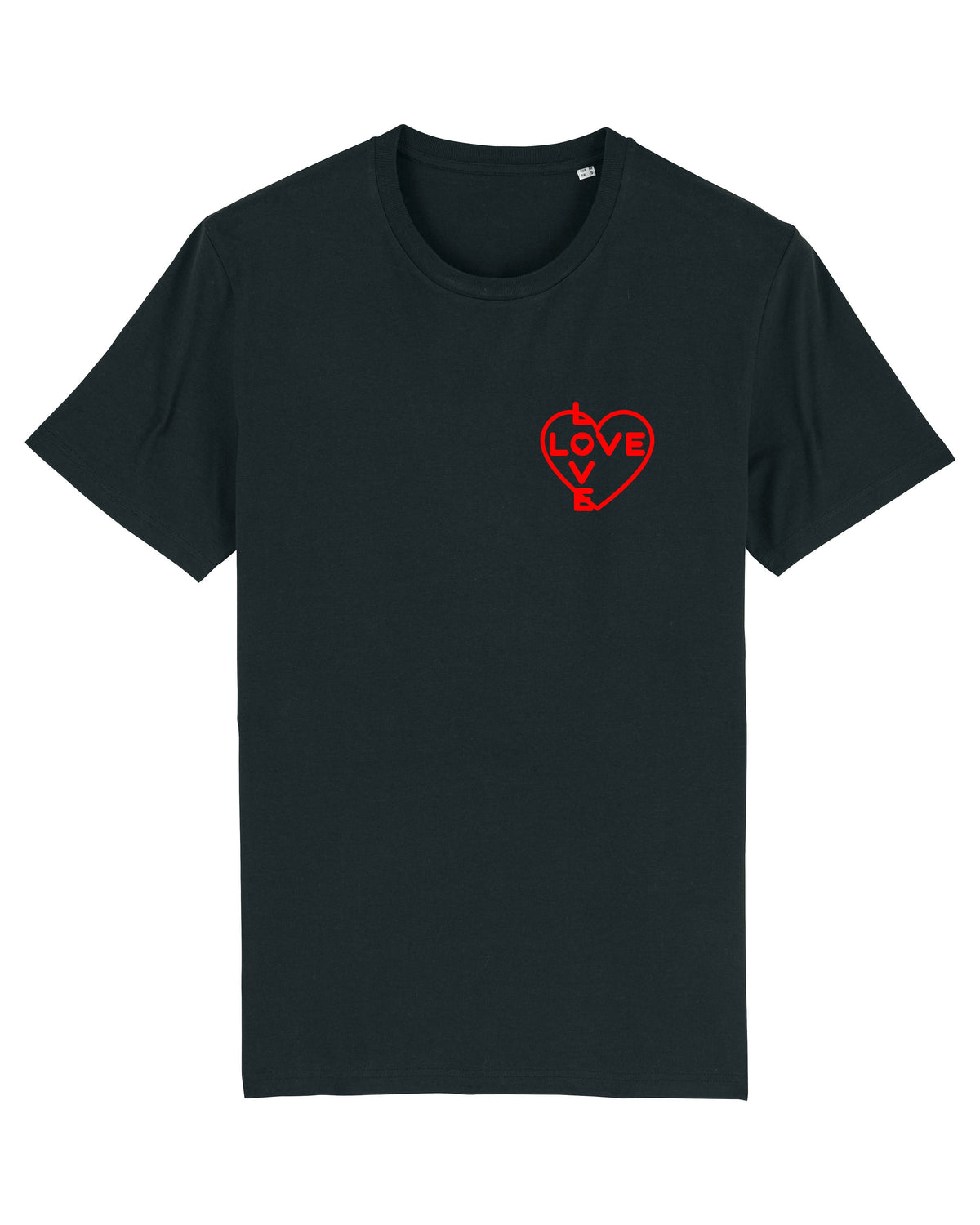 T-shirt noir unisexe LoveX2