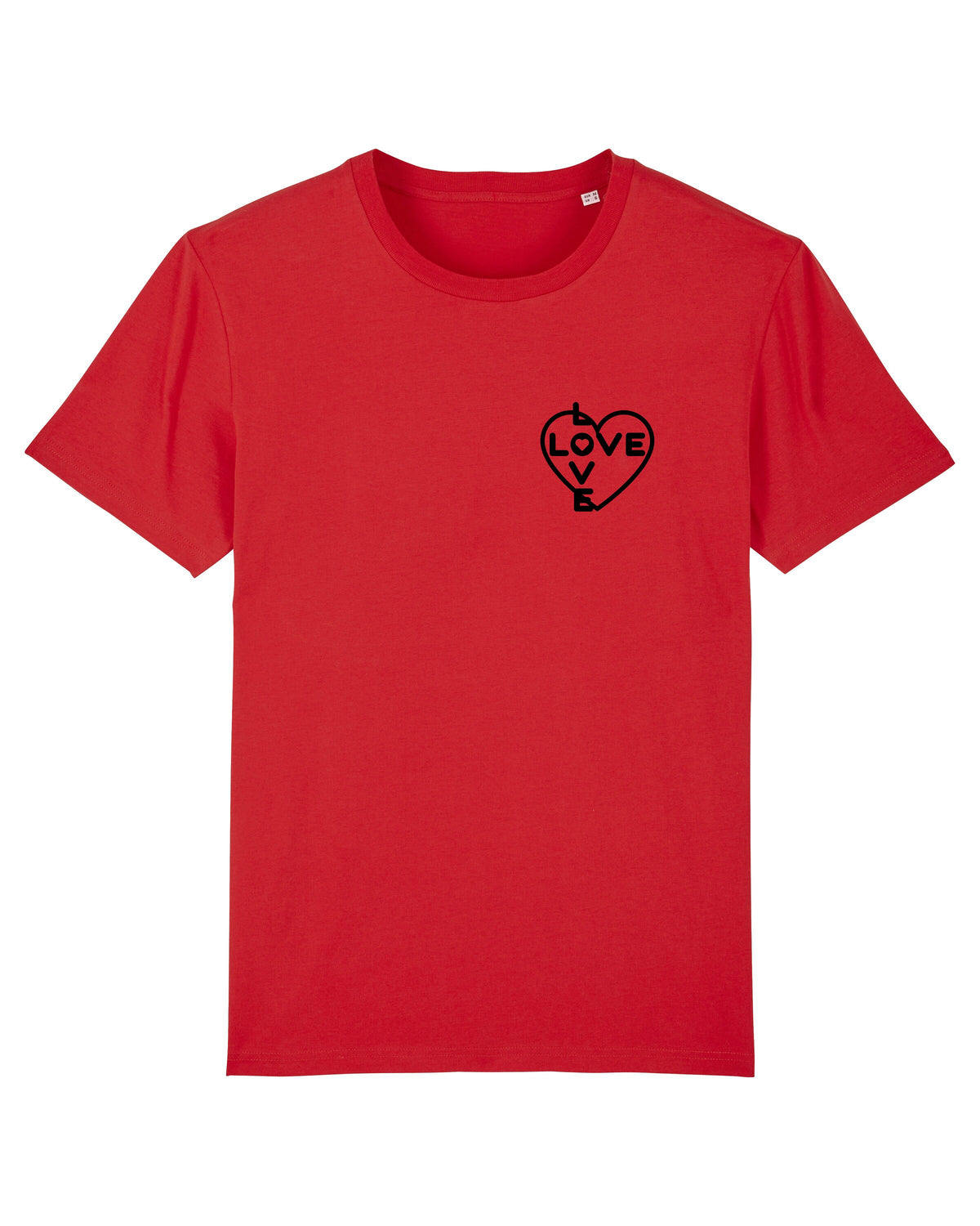 T-shirt rouge unisexe LoveX2