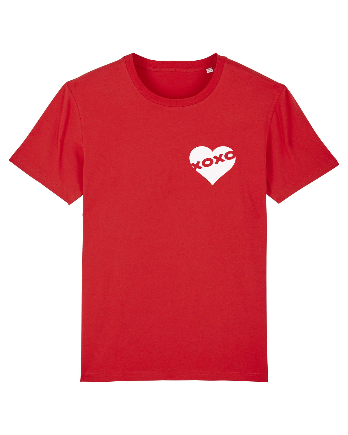 T-shirt rouge unisexe Xoxoheart