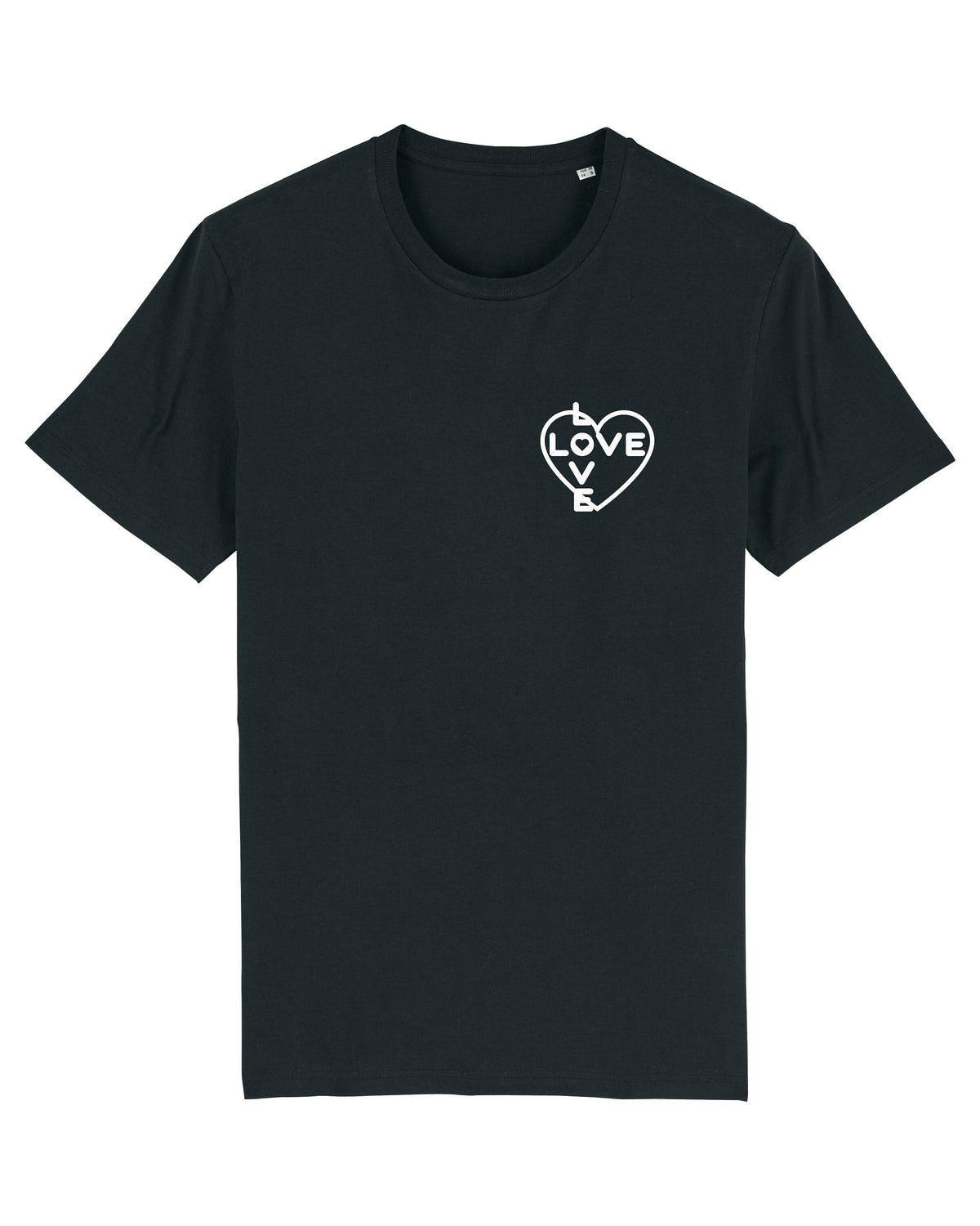 T-shirt noir unisexe LoveX2