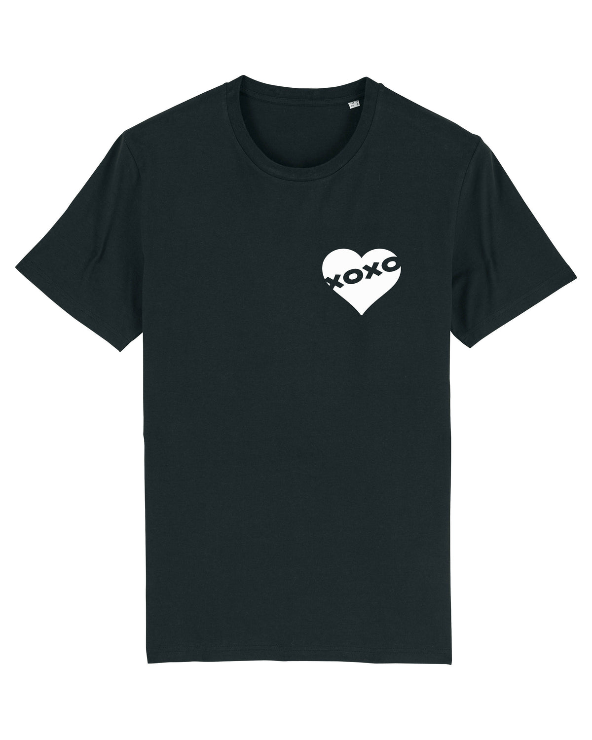 T-shirt noir unisexe Xoxoheart