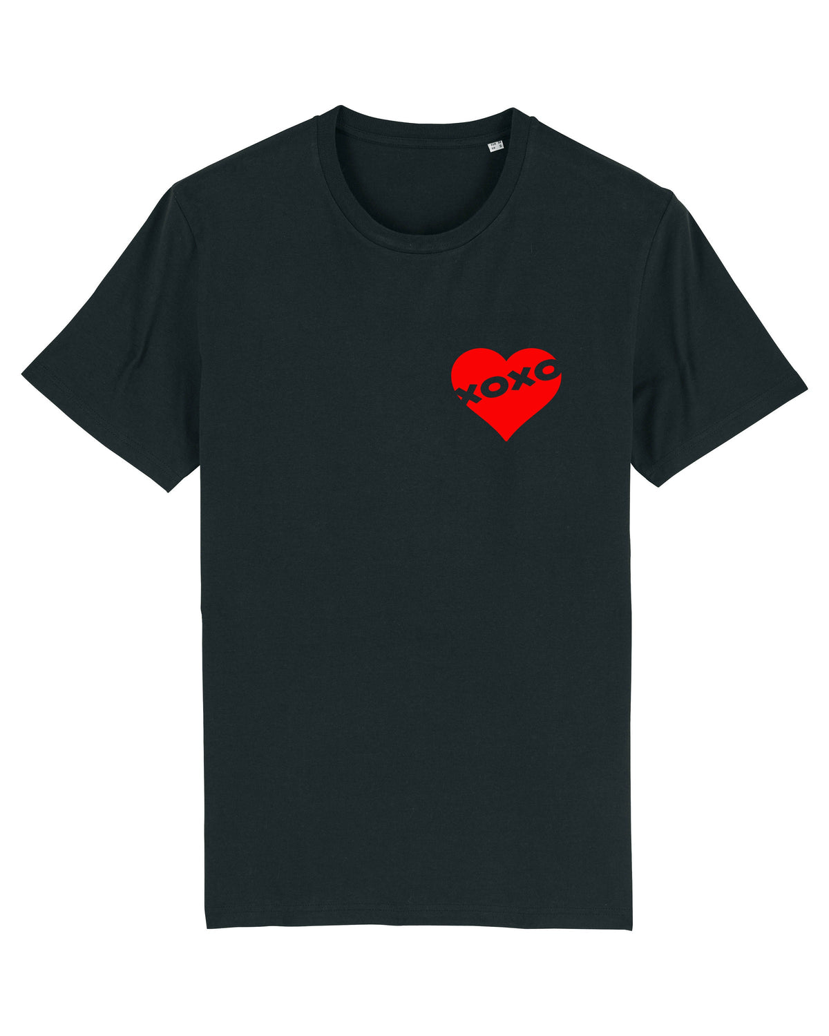 T-shirt noir unisexe Xoxoheart