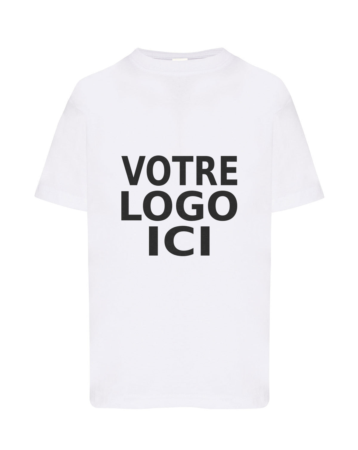 T-shirt enfant blanc à personnaliser, marquage votre logo ici, atelier de Mulhouse
