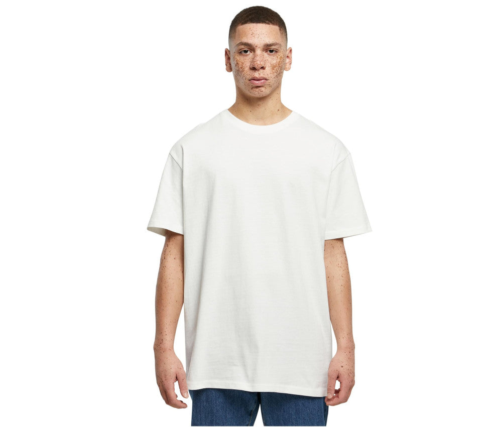T-shirt oversize lourd blanc porté