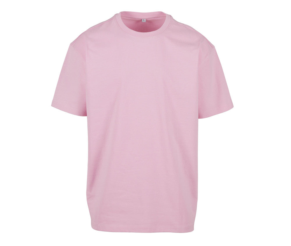 T-shirt oversize lourd rose personnalisable - face